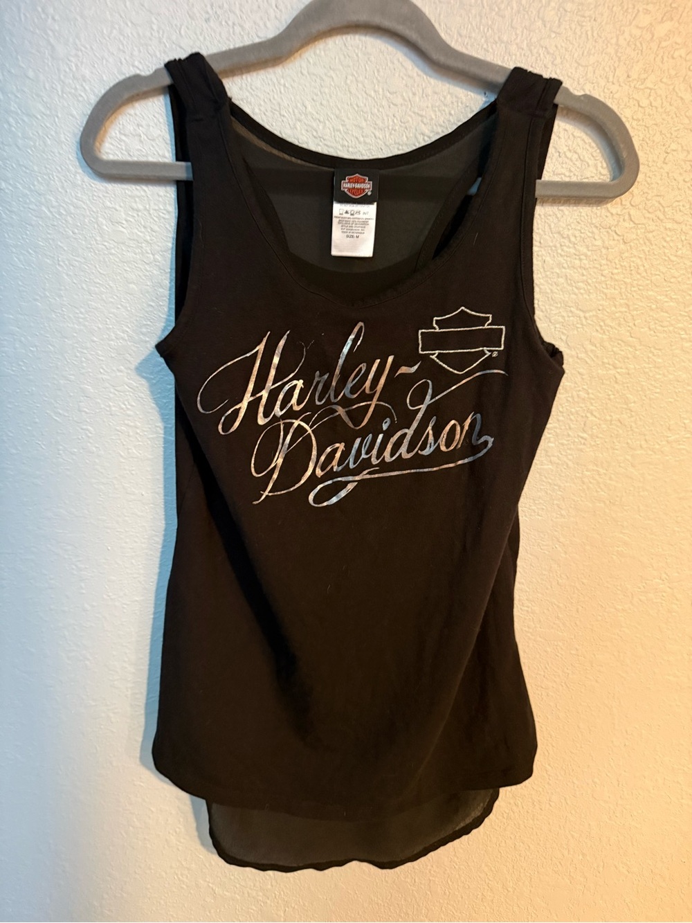 Harley Davidson Black Tank Top - M - Picture 2 of 5